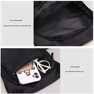 Sac de cuisse moto noir porté en bandoulière - vue de face - vue 5