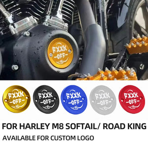 Caches Moteur Personnalisés (Derby / Timer / Embrayage) Aluminium - Harley-Davidson Softail & Road King – photo 1/11