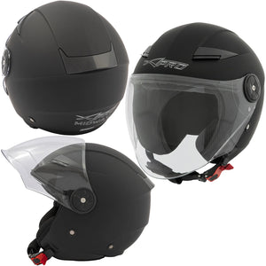 Casque jet moto avec écran intégral - vue de profil - vue 4