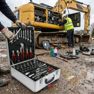 Coffret d'outils à main professionnel avec valise trolley en aluminium – photo 3/8