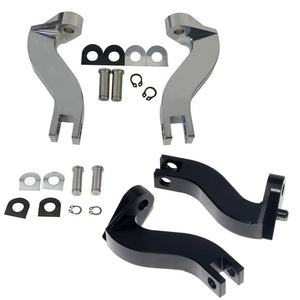 Kit de fixation repose-pieds passager arrière en aluminium pour Harley-Davidson Touring, Street Electra Glide, Road King – photo 1/9