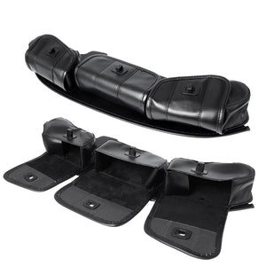 Sacoche de Pare-Brise Noire 3 Poches en Cuir PU pour Harley Electra Street Glide Touring 1996-2013 - vue 2