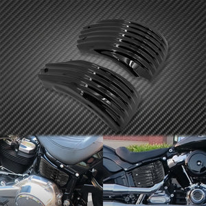 Caches latéraux de batterie ABS noir/chrome pour Harley-Davidson Softail Fat Bob, Breakout, Low Rider FXLR, FLSB 2018-2021 – photo 8/8