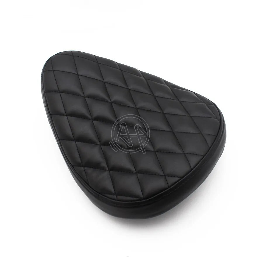 Selle solo rétro en cuir façon vintage pour moto custom