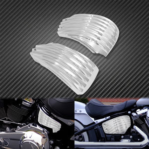Caches latéraux de batterie ABS noir/chrome pour Harley-Davidson Softail Fat Bob, Breakout, Low Rider FXLR, FLSB 2018-2021 – photo 7/8