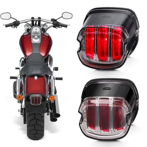 Feu arrière LED à lentille fumée monté sur une Harley-Davidson Dyna - vue 3