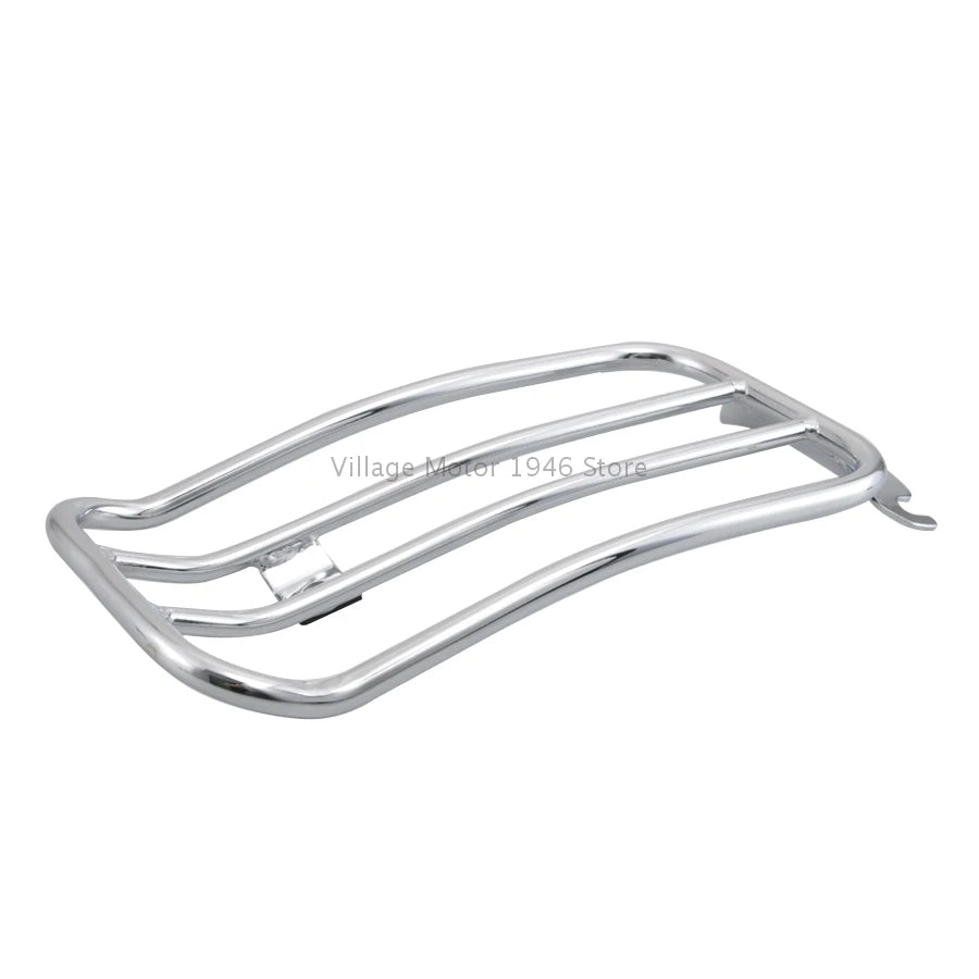 Porte-bagages chromé arrière pour selle solo Harley Touring (1997-2020)
