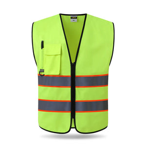 Gilet jaune fluo à bandes réfléchissantes - vue 5