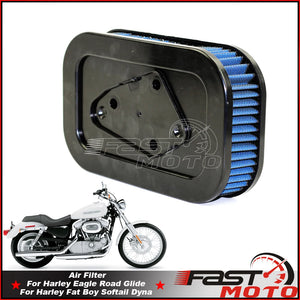 Filtre à air lavable bleu pour moto Harley-Davidson Sportster - vue 2