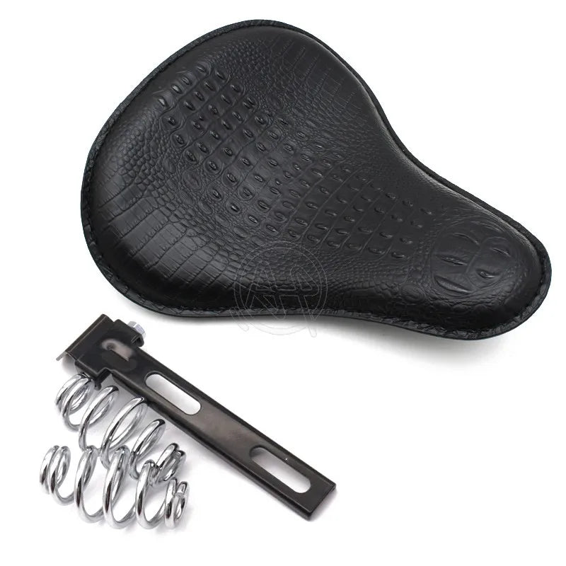 Selle solo en cuir PU avec ressorts pour Harley-Davidson Sportster et moto custom