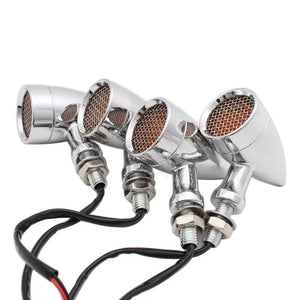 Clignotants LED bullet à grille pour Harley chopper bobber - vue 8
