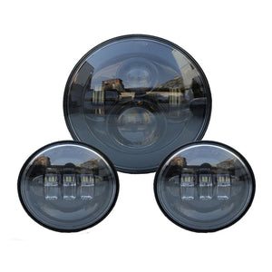 Phare LED 7 pouces avec feux additionnels LED 4,5 pouces pour Harley Touring Electra Glide - vue 10