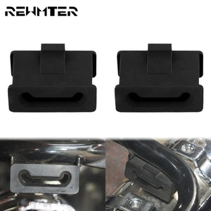 Silentblocs noirs de fixation de silencieux pour Harley-Davidson Touring - vue 1