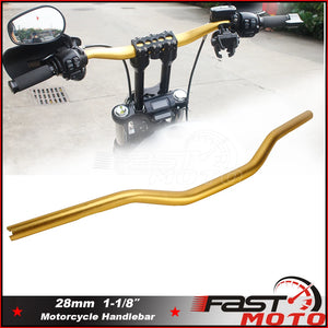 Guidon moto club style 28mm en aluminium usiné - vue 1