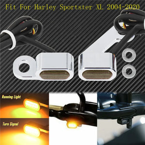 Mini clignotants LED E-Mark avant, feu de position pour Harley Touring, Street/Road Glide, Softail, Sportster XL883 - vue 10