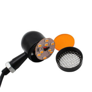 Clignotants LED bullet à grille pour Harley chopper bobber - vue 4
