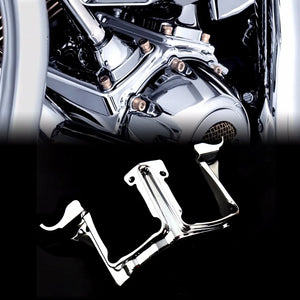 Cache de bloc de poussoirs chromé pour Harley Touring - vue 1