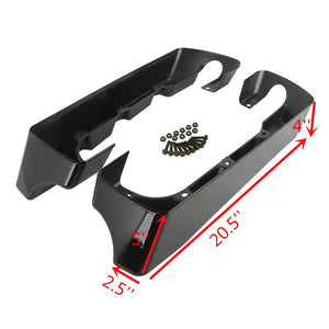 Extension noire en ABS pour sacoches rigides de Harley Touring - vue 2