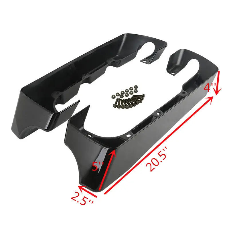 Extension noire en ABS pour sacoches rigides de Harley Touring - vue 2