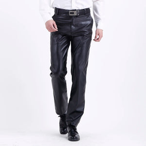 Pantalon simili cuir homme droit élastique, fin et souple - vue 2
