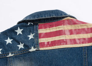 Gilet en jean délavé style cowboy - vue de face - vue 5