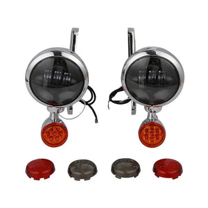 Feux additionnels LED 4,5 pouces avec support pour Harley Touring Electra Glide, Road King - vue 9