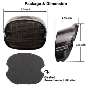 Feu arrière LED lay-down fumé pour Harley Softail Dyna Touring - vue 5