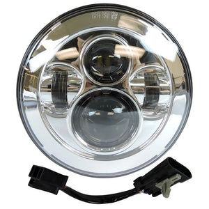 Phare LED rond chromé avec feux antibrouillard sur une Harley-Davidson Touring - vue 12