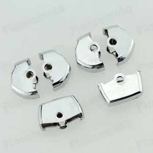 Caches de boutons de commodo chromés pour Harley Sportster Dyna Softail - vue 6