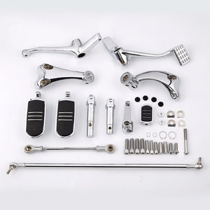 Support de repose-pieds pour commandes avancées en aluminium, acier et caoutchouc pour Harley-Davidson Sportster XL Iron 883, 1200, Forty Eight 2014-2022 – photo 4/10