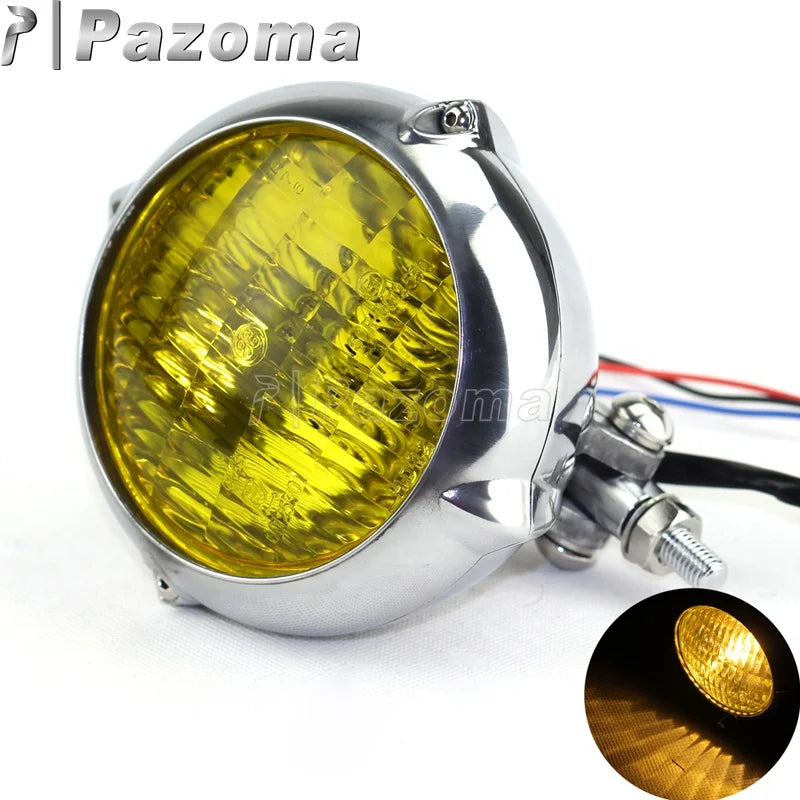 Phare rétro 4,5 pouces pour Harley bobber chopper - vue 2
