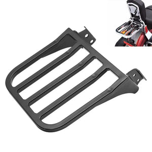 Dossier Sissy-Bar Noir avec Porte-Bagages pour Harley-Davidson Sportster XL, Softail Heritage et Dyna - vue 1
