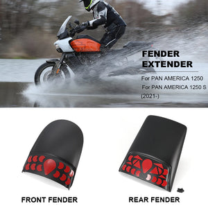 Extension de garde-boue noire en ABS pour Harley-Davidson Pan America 1250 - vue 1