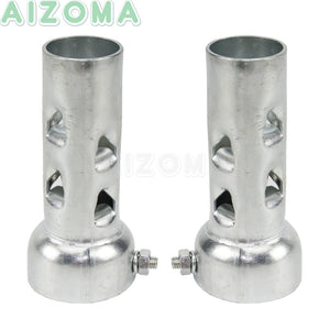 Chicanes d'échappement chromées 4 po pour Harley-Davidson Big Twin, Sportster et Touring Glide (silencieux 51 mm/2 po) – photo 3/8