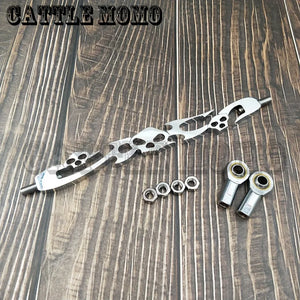 Tringle de sélecteur en aluminium noir/chrome pour Harley Softail, Road King et Electra Glide – photo 1/3