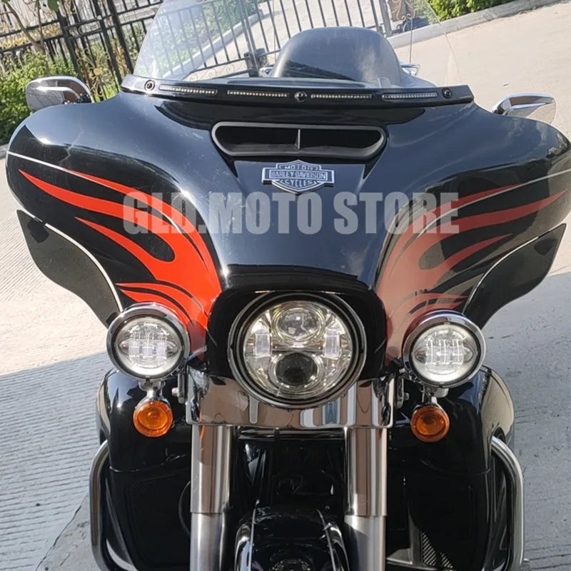 Autocollant flammes vinyle sur carénage de Harley - vue 2