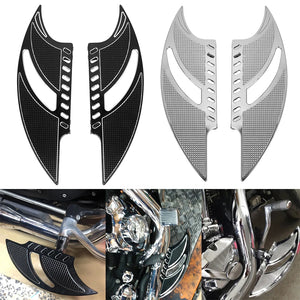 Planchers avant (floorboards) ajourés en aluminium billette pour Harley-Davidson Sportster 883/1200, Touring, Electra Glide, Road King & Dyna – photo 1/8