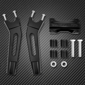 Rehausseurs de guidon (risers) 10'' noirs - Harley Sportster XL883, Touring, Street Road Glide, Road King, Dyna, Softail Fatboy – photo 3/6