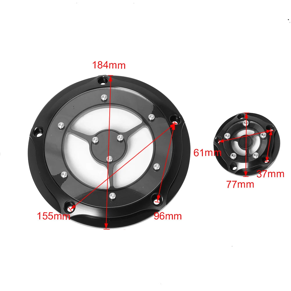 Cache moteur en aluminium chromé sur Harley-Davidson - vue 2