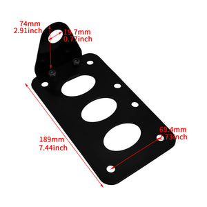 Support de plaque latéral aluminium noir pour Harley bobber chopper - vue 6