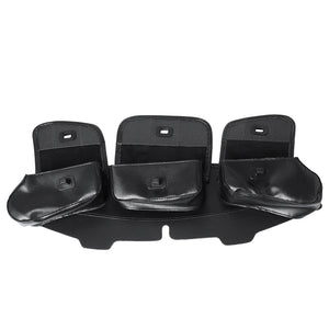 Sacoche de Pare-Brise Noire 3 Poches en Cuir PU pour Harley Electra Street Glide Touring 1996-2013 - vue 5
