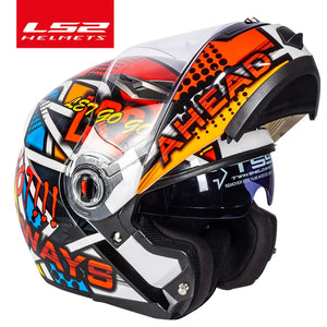 Casque moto modulable LS2 noir avec mentonnière relevée - vue de profil - vue 10