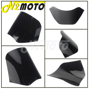 Pare-brise de carénage phare noir pour Harley Dyna - vue 2