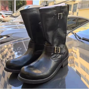 Bottes Chelsea cuir motard - vue 7