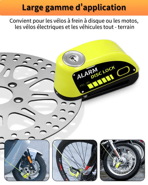 Bloque-disque moto Extractme avec alarme 120 dB rechargeable - vue 5