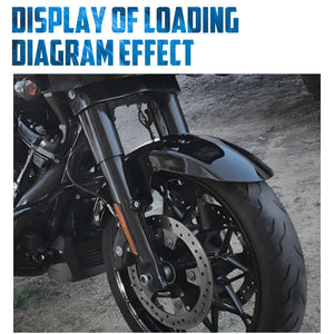 Garde-boue avant en fer noir brillant pour Harley Touring - vue 2