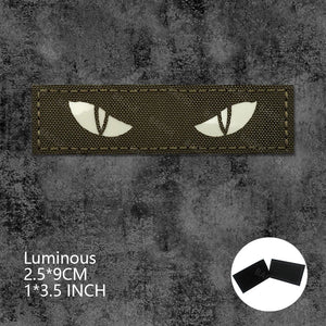 Écusson tactique phosphorescent yeux de chat - vue 7