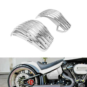 Caches latéraux de batterie chromés pour Harley Softail - vue 6