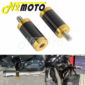 Paire d'embouts de glissière en aluminium et fibre de carbone pour barre de protection moto - vue 8