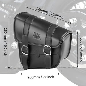 Sacoche de bras oscillant en cuir noir côté gauche pour Harley Softail - vue 2